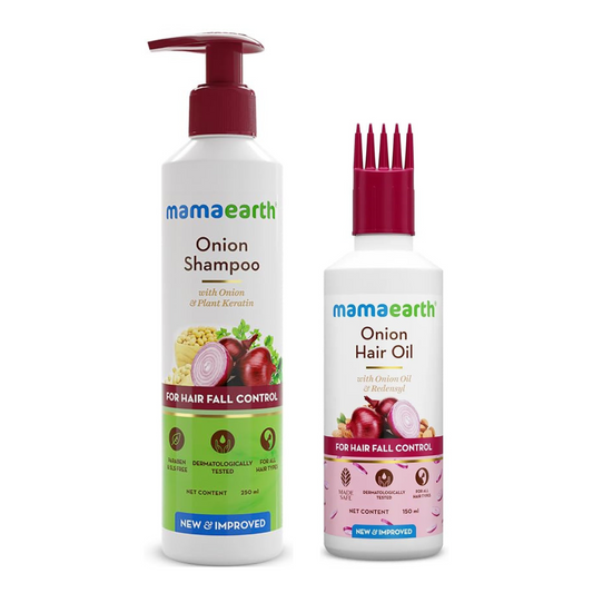 Mamaearth Onion Shampoo and oil combo (250ml + 150ml)