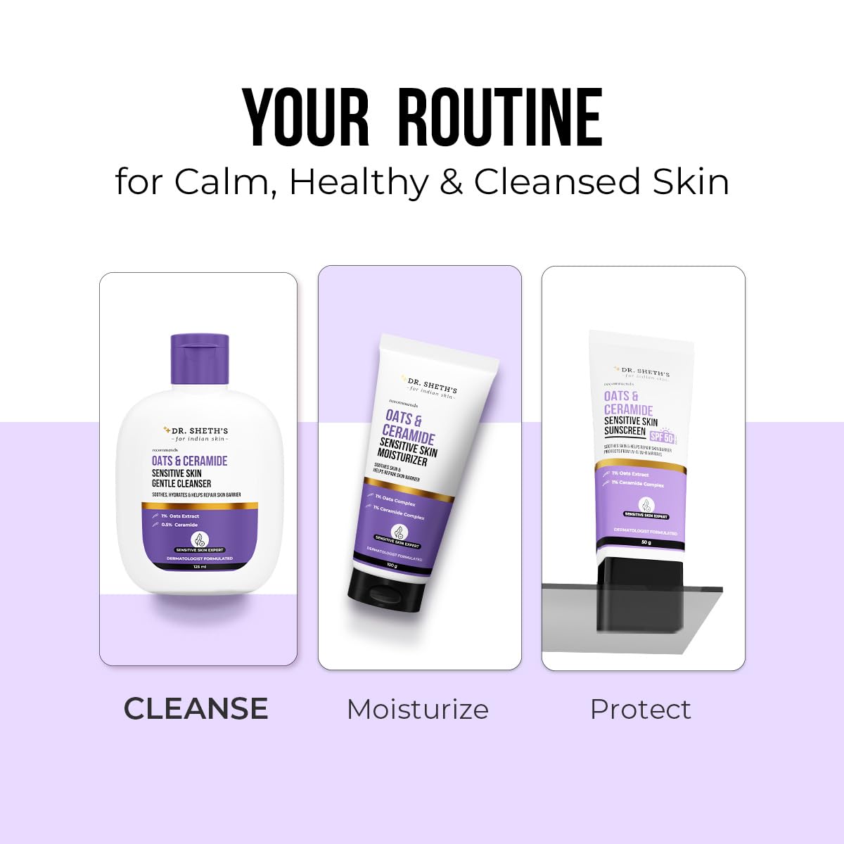 Dr. Sheth's Oats & Ceramide Sensitive Skin Gentle Cleanser | 125ml