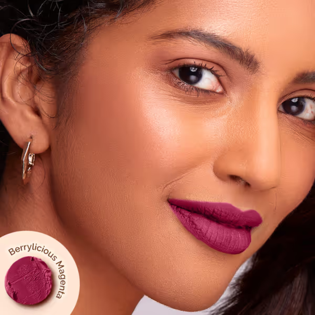 Mamaearth Moisture Matte Longstay Lipstick | 12 Hour Long Stay (2 g)