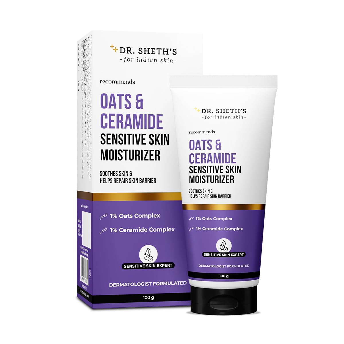 Dr. Sheth's Oats & Ceramide Sensitive Skin Moisturizer | 100g
