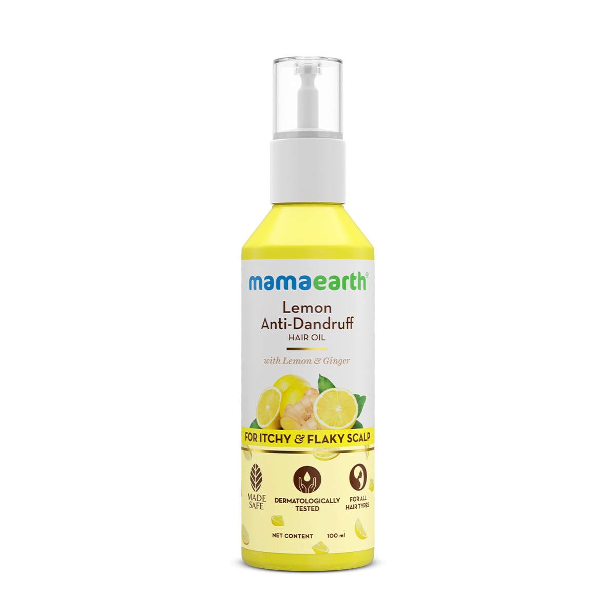 Mamaearth Lemon Anti-Dandruff Hair Oil for Flaky Scalp 100ml