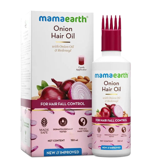 Mamaearth Onion Hair Oil for Hair Regrowth and Hair Fall Control - 150ml