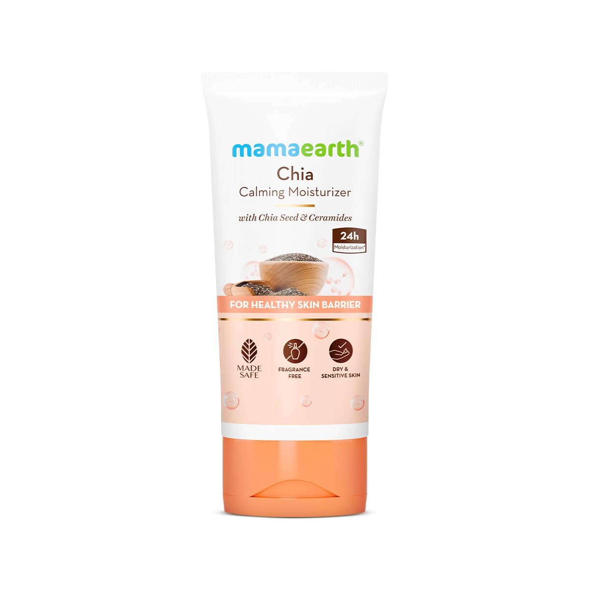 Mamaearth Chia Calming Moisturizer with Chia Seed | For Hydrated Glow | For Dry & Sensitive Skin | 80g