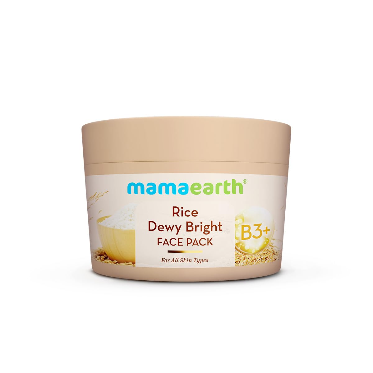 Mamaearth Rice Dewy Bright Face Pack | Gives Glass-Like Glow | Instant Brightness | 200g