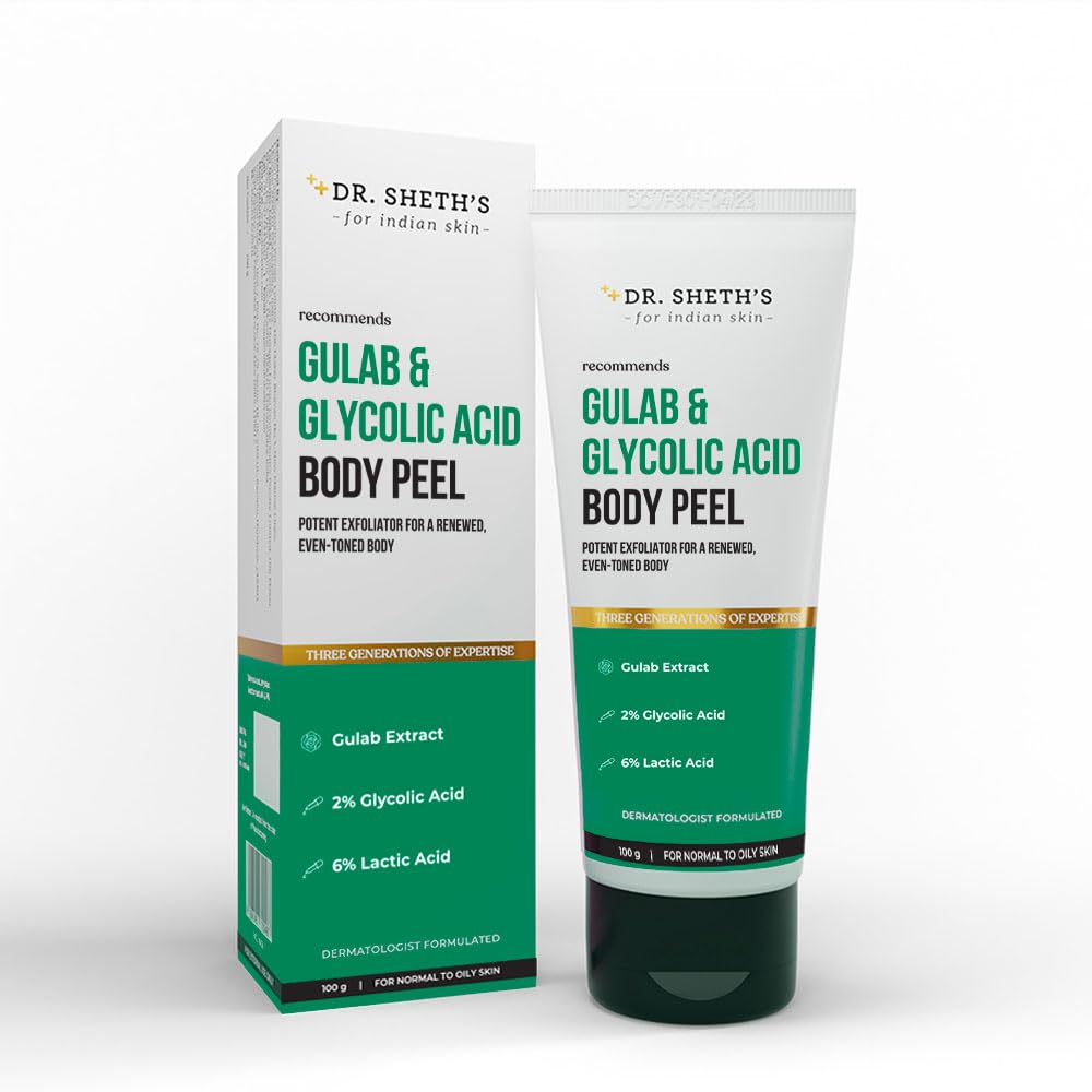 Dr. Sheth's Gulab & Glycolic Acid Body Peel - 100G