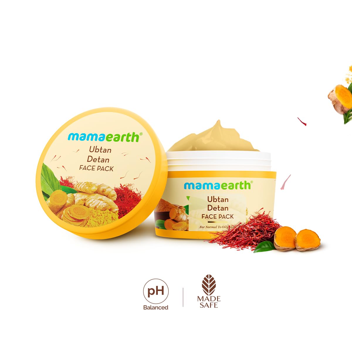 Mamaearth Ubtan Detan Face Pack | Instantly Reduces Tan, Adds Glow | 200g