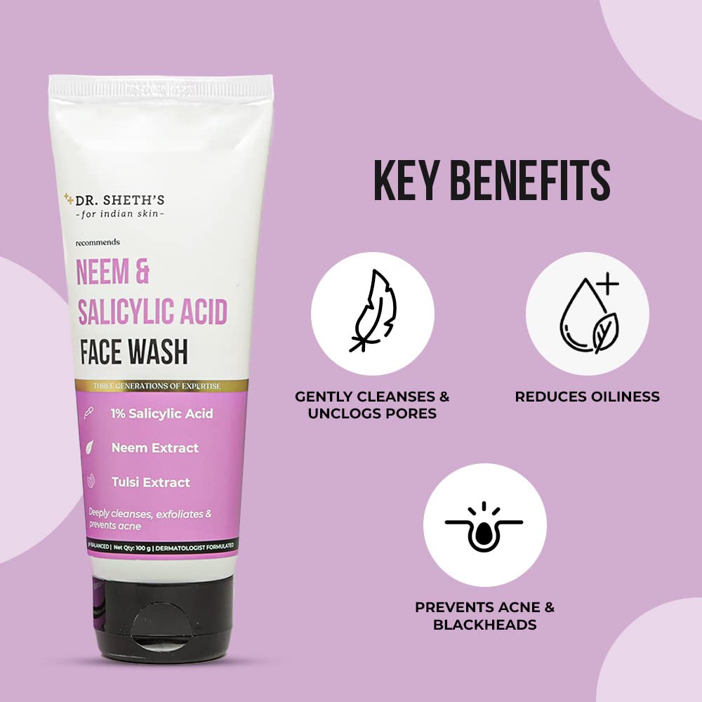 Dr. Sheth’s Neem & Salicylic Acid Face Wash - 100 ml