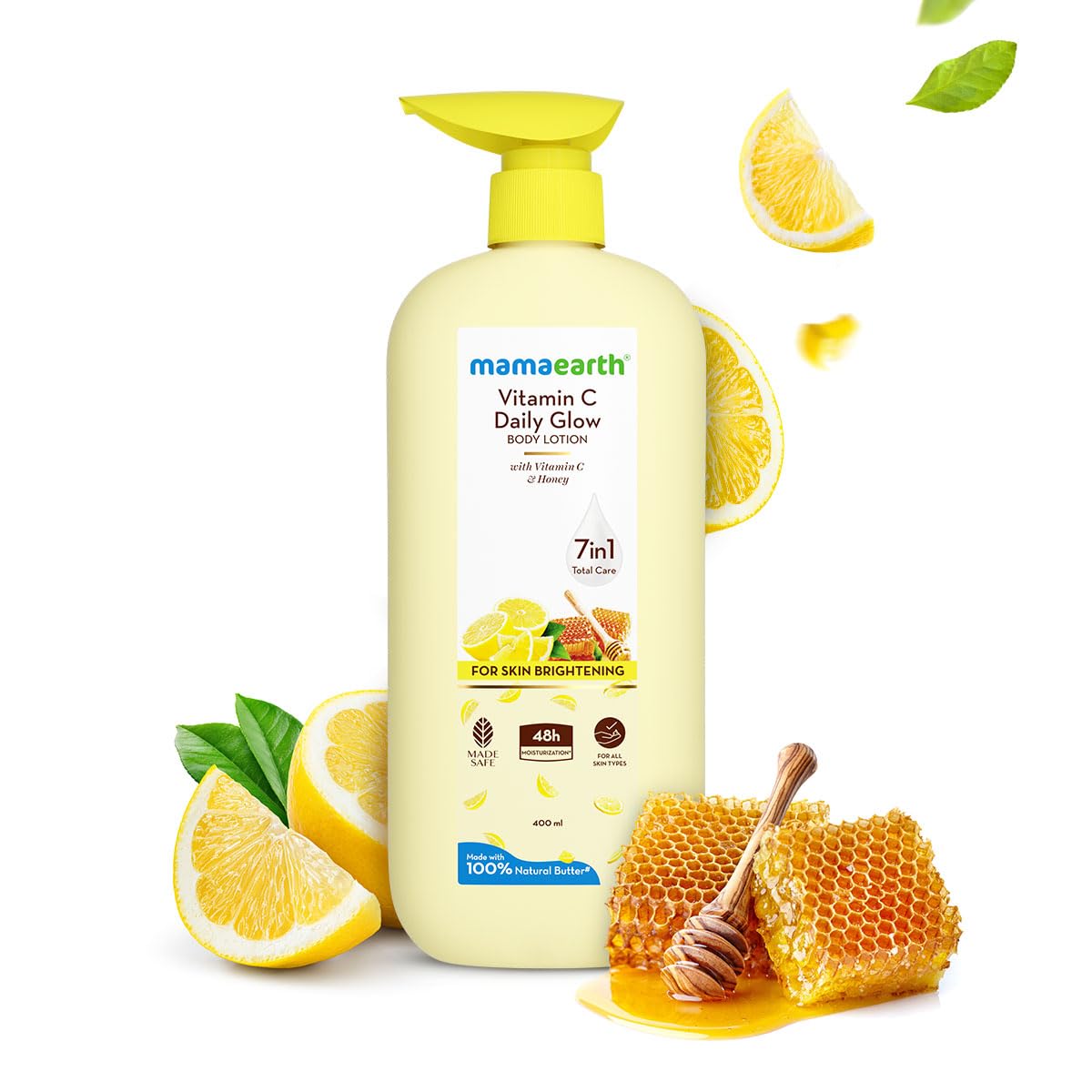 Mamaearth Vitamin C Daily Glow Body Lotion For Skin Brightening 400ml