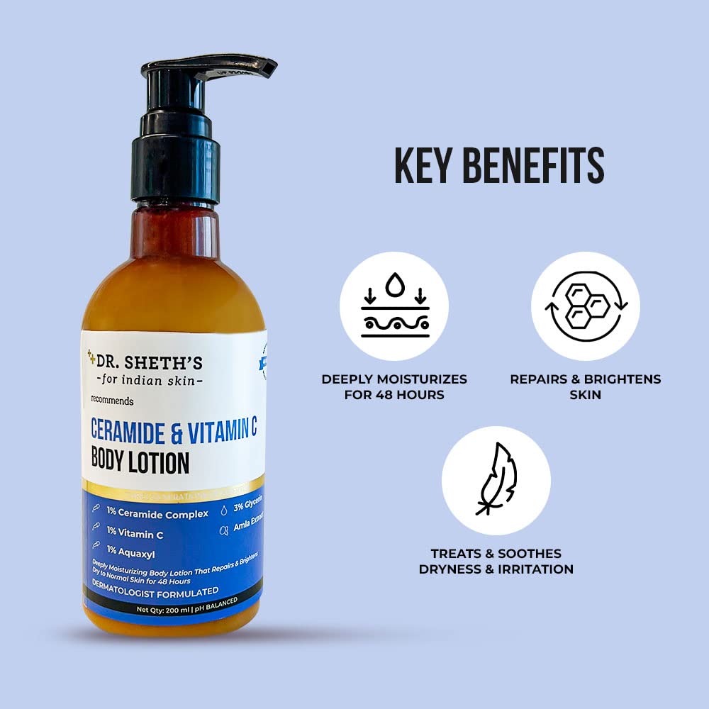 Dr. Sheth's Ceramide & Vitamin C Body Lotion - 200ml