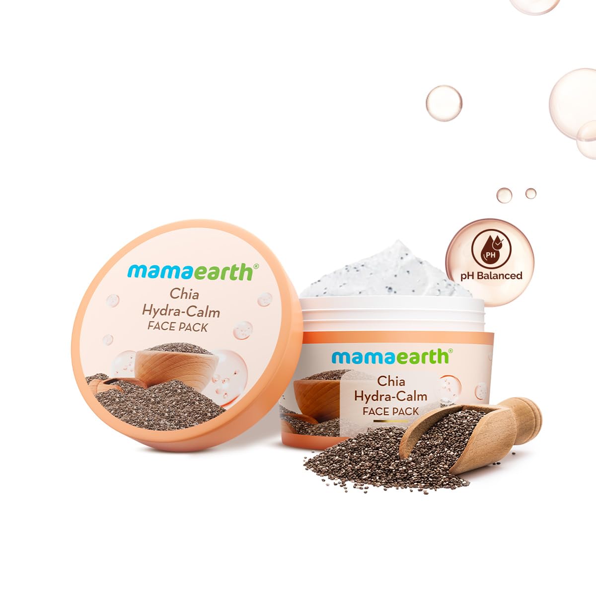 Mamaearth Chia Hydra-Calm Face Pack | Instant Hydration & Glow | 200g
