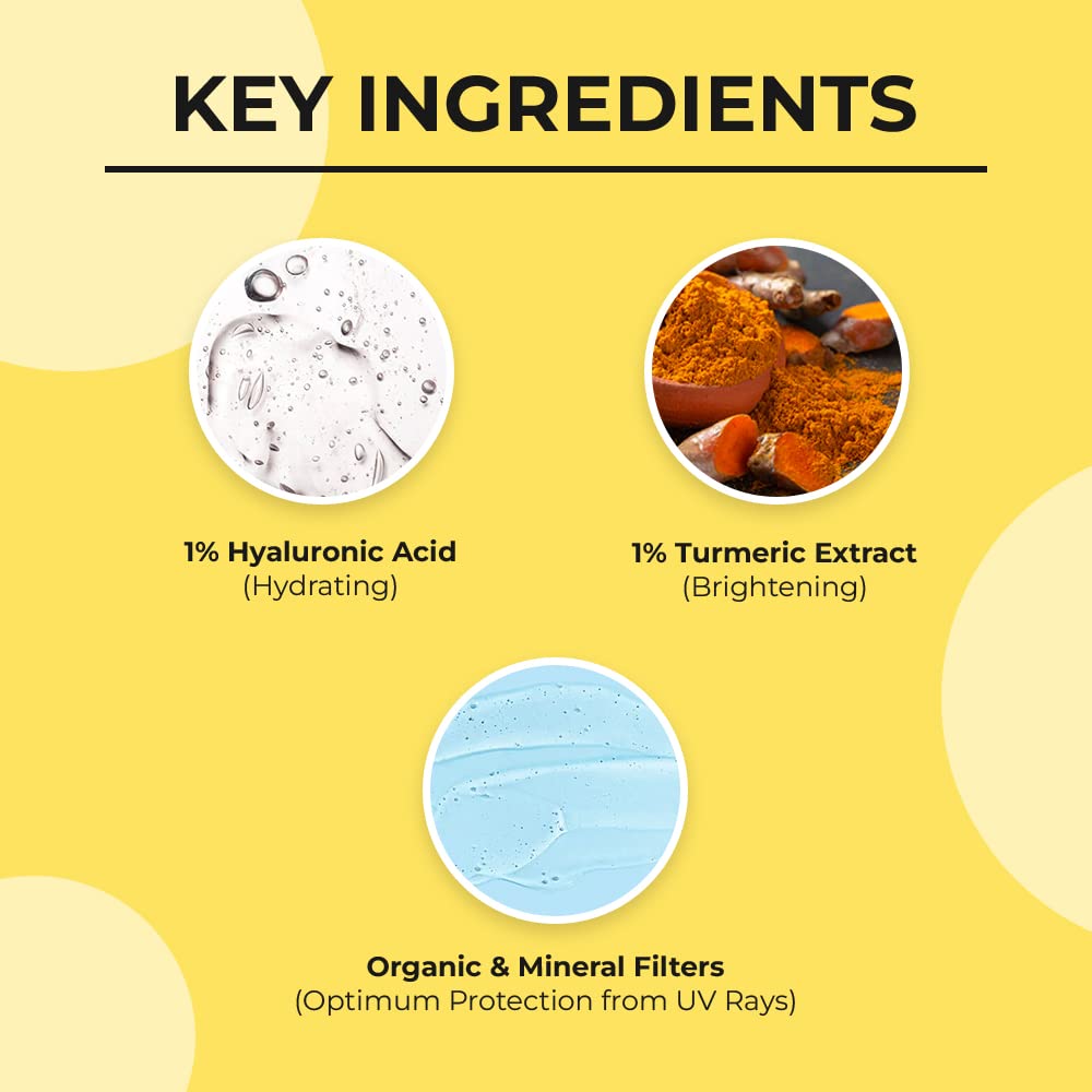 Dr. Sheth's Haldi & Hyaluronic Acid Sunscreen Spf 50+ Pa+++ 50G