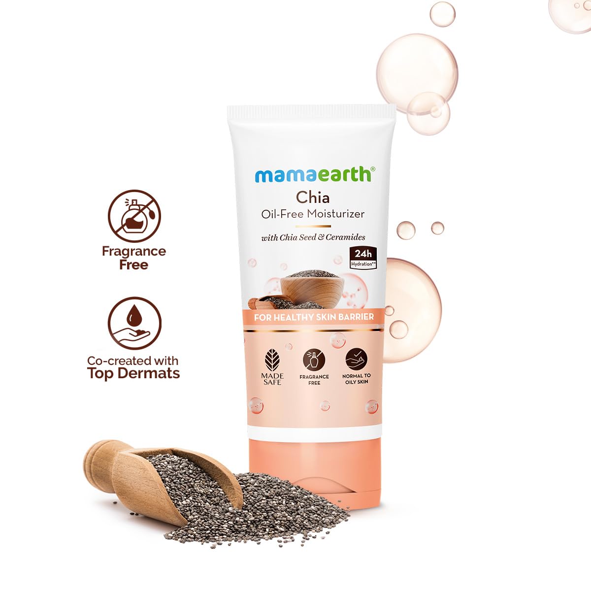 Mamaearth Chia Oil-Free Moisturizer for Healthy Skin Barrier - 80g