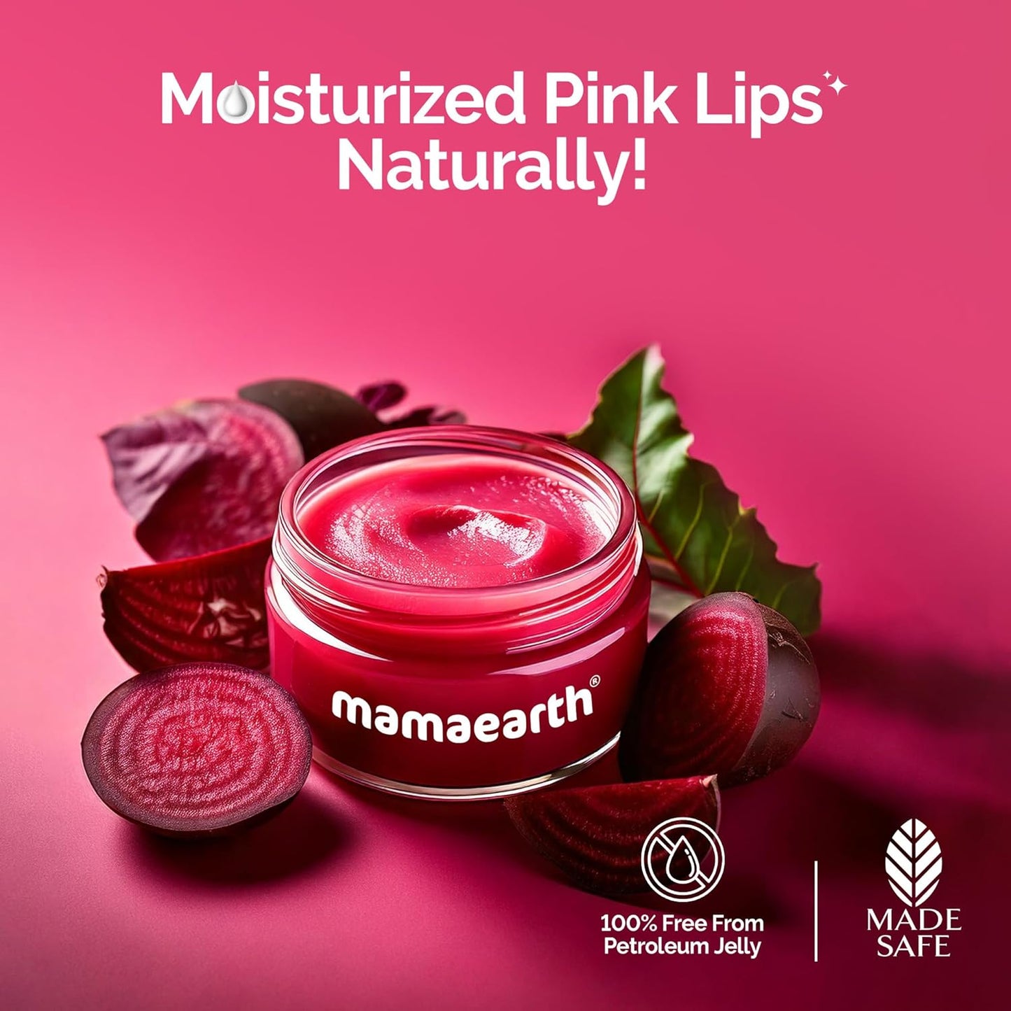 Mamaearth Beetroot Moisture Therapy Lip Balm | Heals, Brightens | 15g