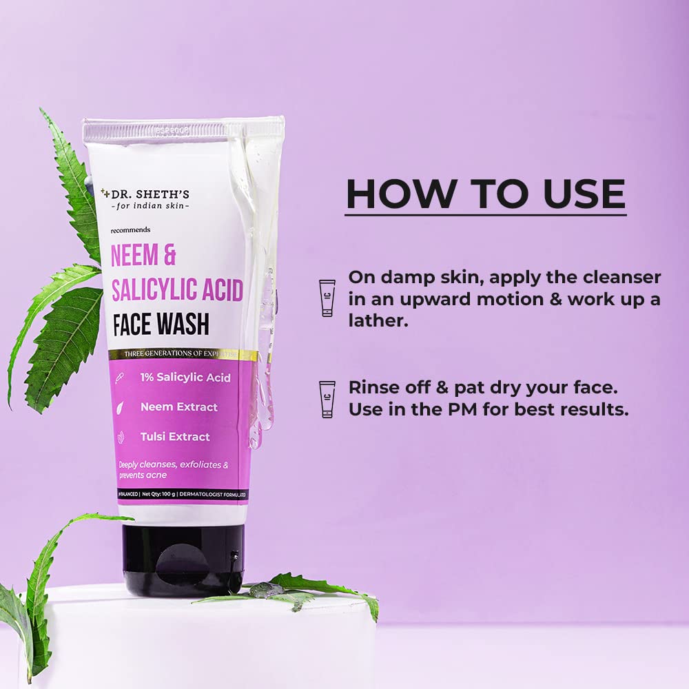 Dr. Sheth’s Neem & Salicylic Acid Face Wash - 100 ml