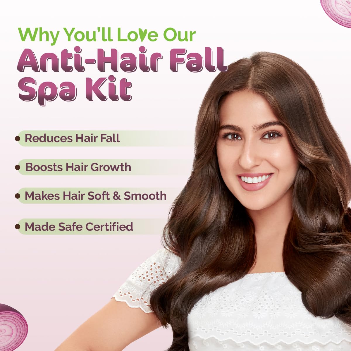 Mamaearth Onion Anti-Hair Fall Spa Kit (Shampoo 250ml + Conditioner 250ml + Oil 150 ml)