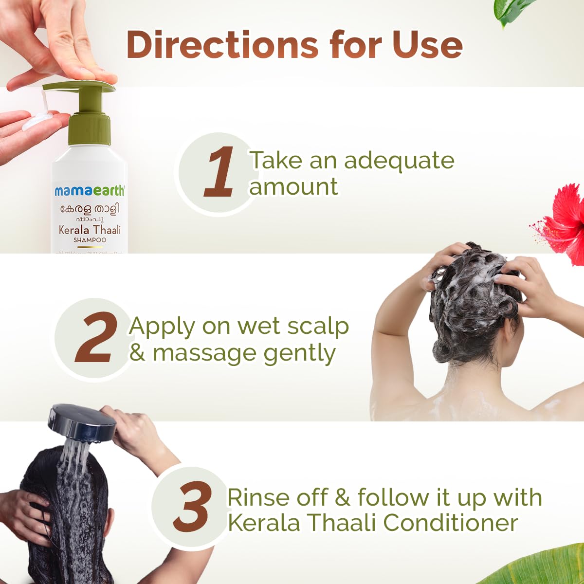 Mamaearth Kerala Thaali Shampoo and conditioner combo for Thick & Long Hair - 250 ml +250 ml