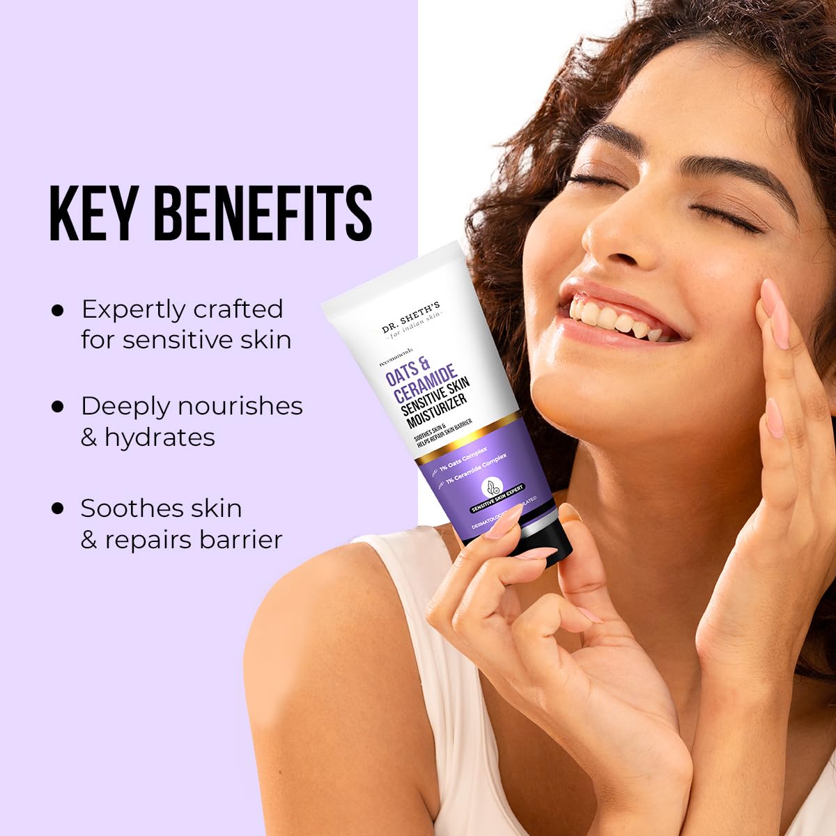 Dr. Sheth's Oats & Ceramide Sensitive Skin Moisturizer | 100g