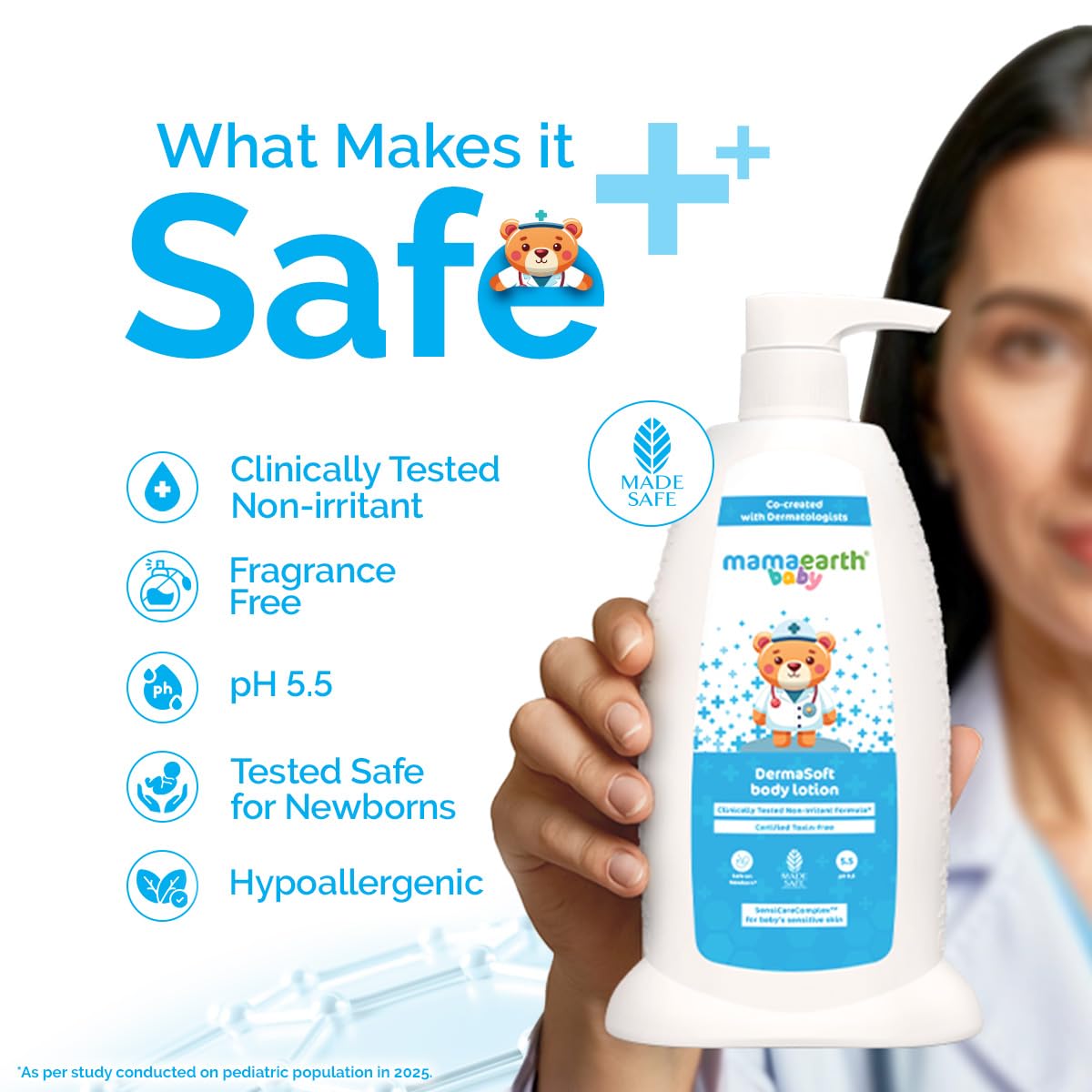 Mamaearth Baby DermaSoft Body Lotion for Baby's Sensitive Skin (250 ml)
