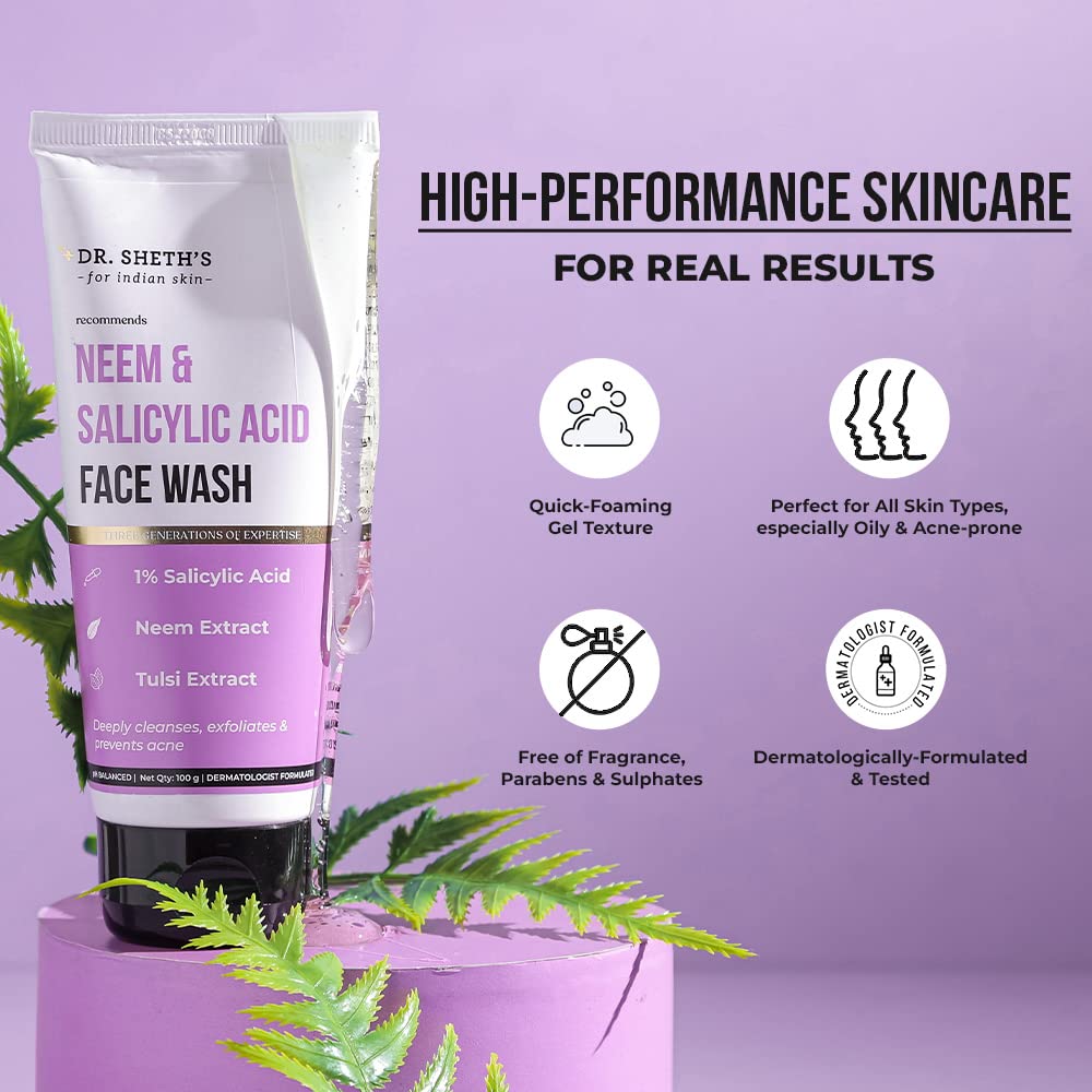 Dr. Sheth’s Neem & Salicylic Acid Face Wash - 100 ml