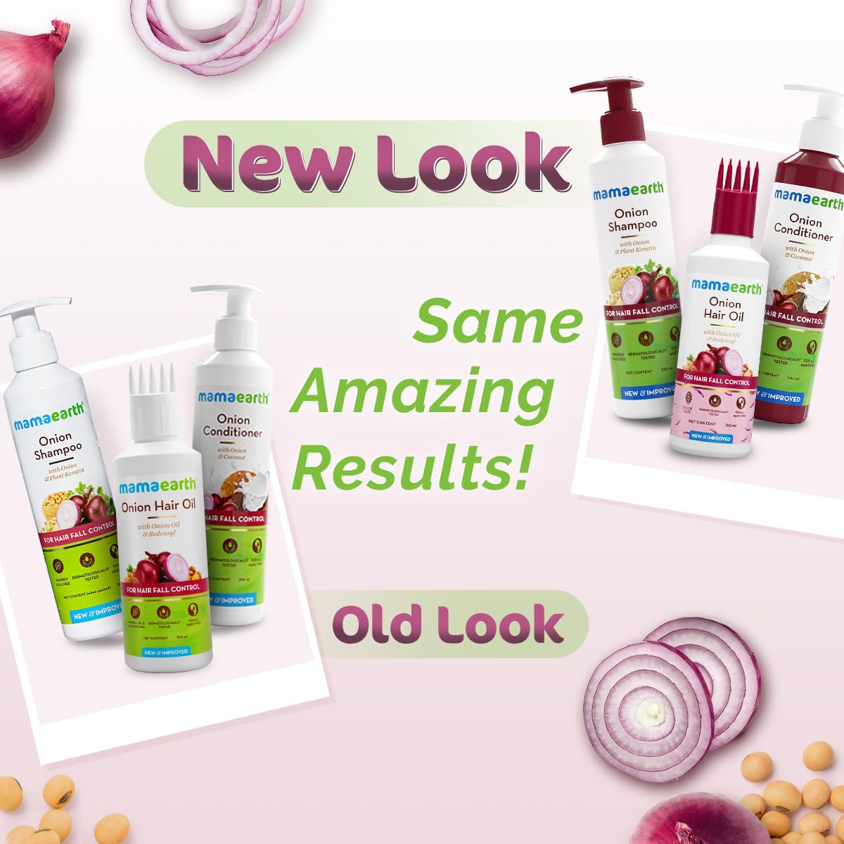 Mamaearth Onion Anti-Hair Fall Spa Kit (Shampoo 250ml + Conditioner 250ml + Oil 150 ml)