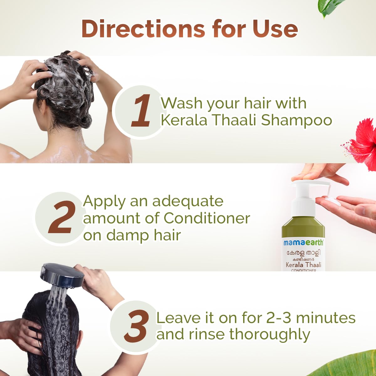 Mamaearth Kerala Thaali Shampoo and conditioner combo for Thick & Long Hair - 250 ml +250 ml