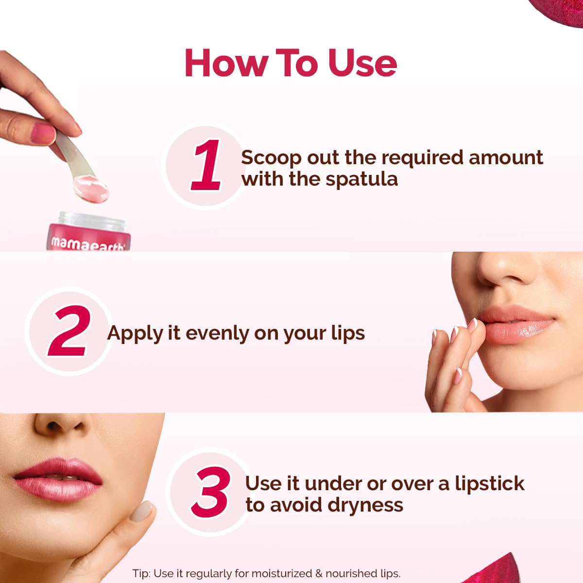Mamaearth Beetroot Moisture Therapy Lip Balm | Heals, Brightens | 15g