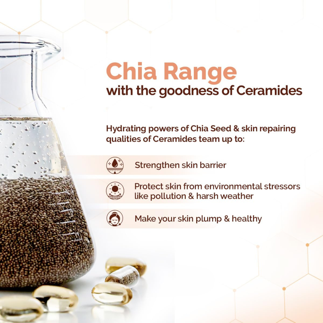 Mamaearth Chia Glow Repair Skin Barrier Duo – Oil-Free Face Wash 100ml + Moisturizer 80g
