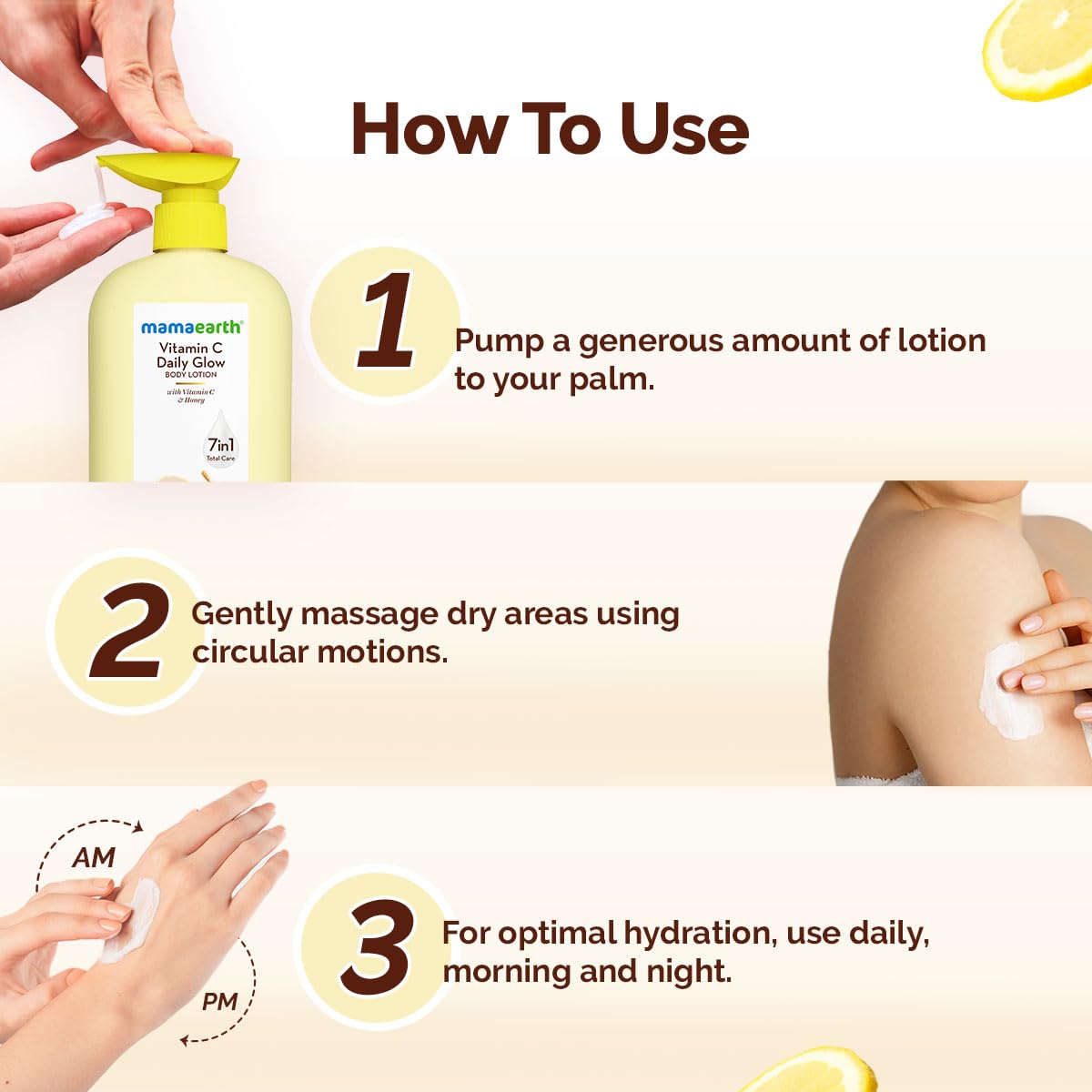 Mamaearth Vitamin C Daily Glow Body Lotion For Skin Brightening 400ml