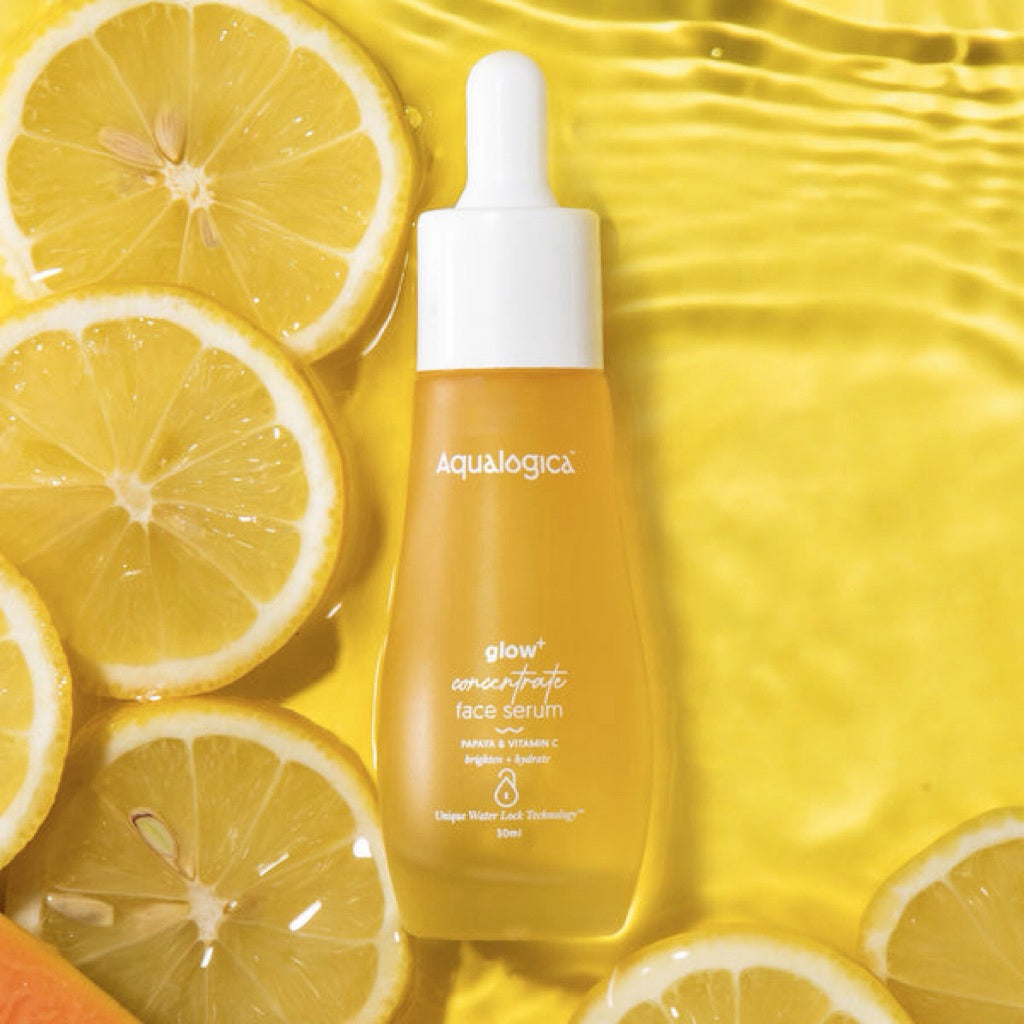 Aqualogica Glow+ Concentrate Vitamin C Face Serum with Hyaluronic Acid, Vitamin C & Papaya 30ml