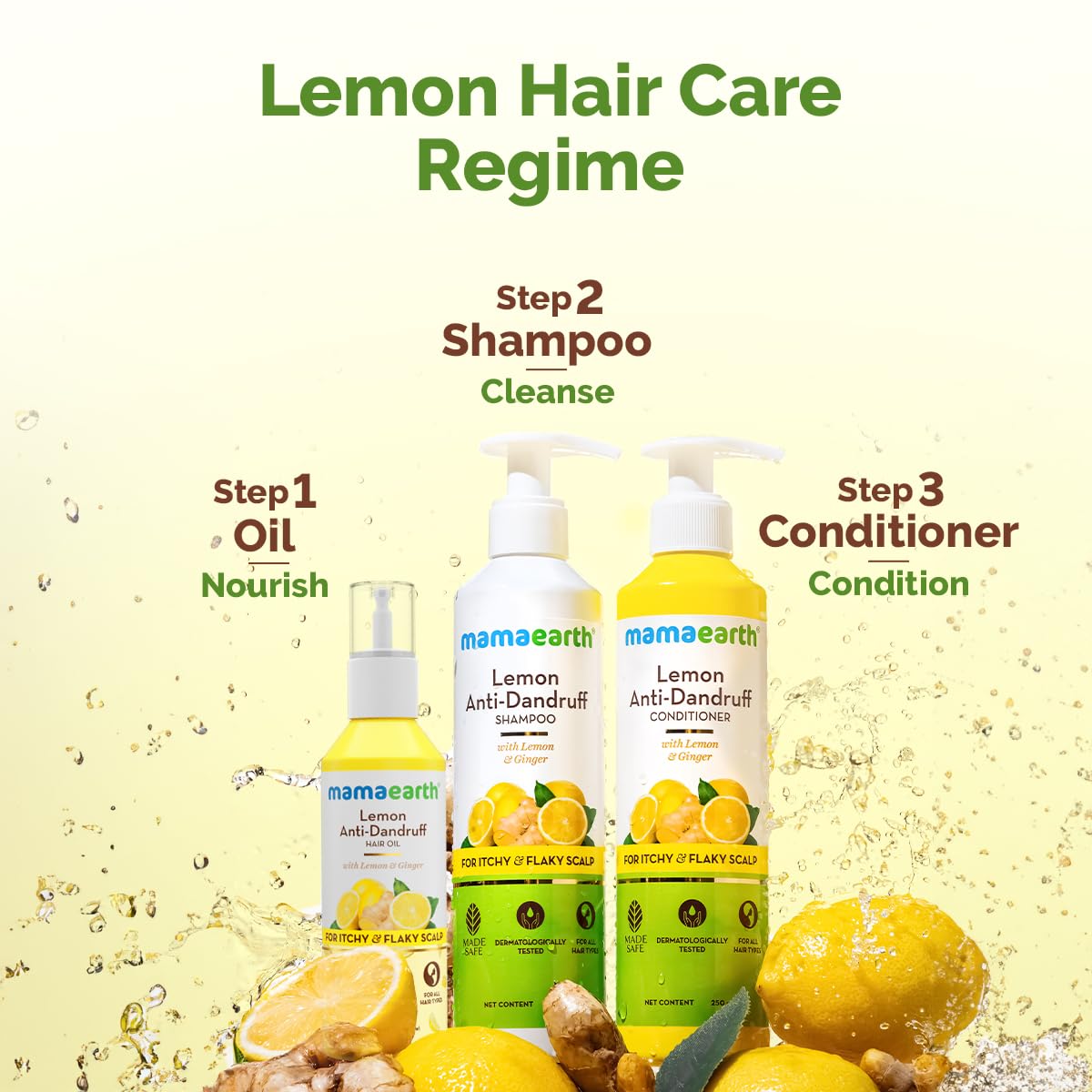 Mamaearth Lemon Anti-Dandruff Hair Oil for Flaky Scalp 100ml