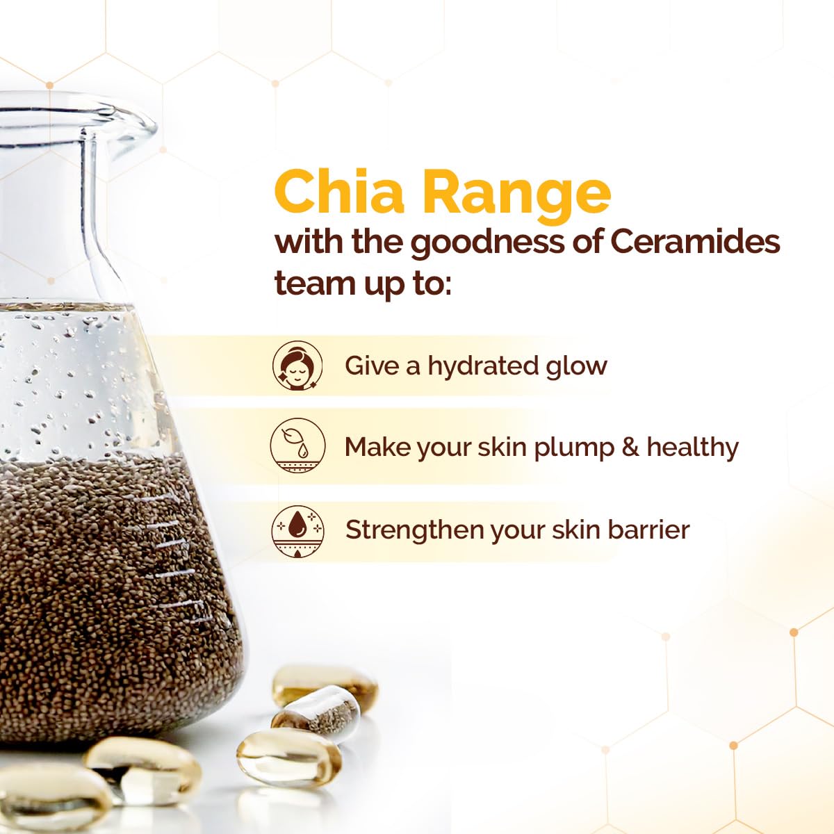 Mamaearth Chia Oil-Free Sunscreen | Hydrated Glow & Sun Protection | For Normal to Oily Skin | 50g