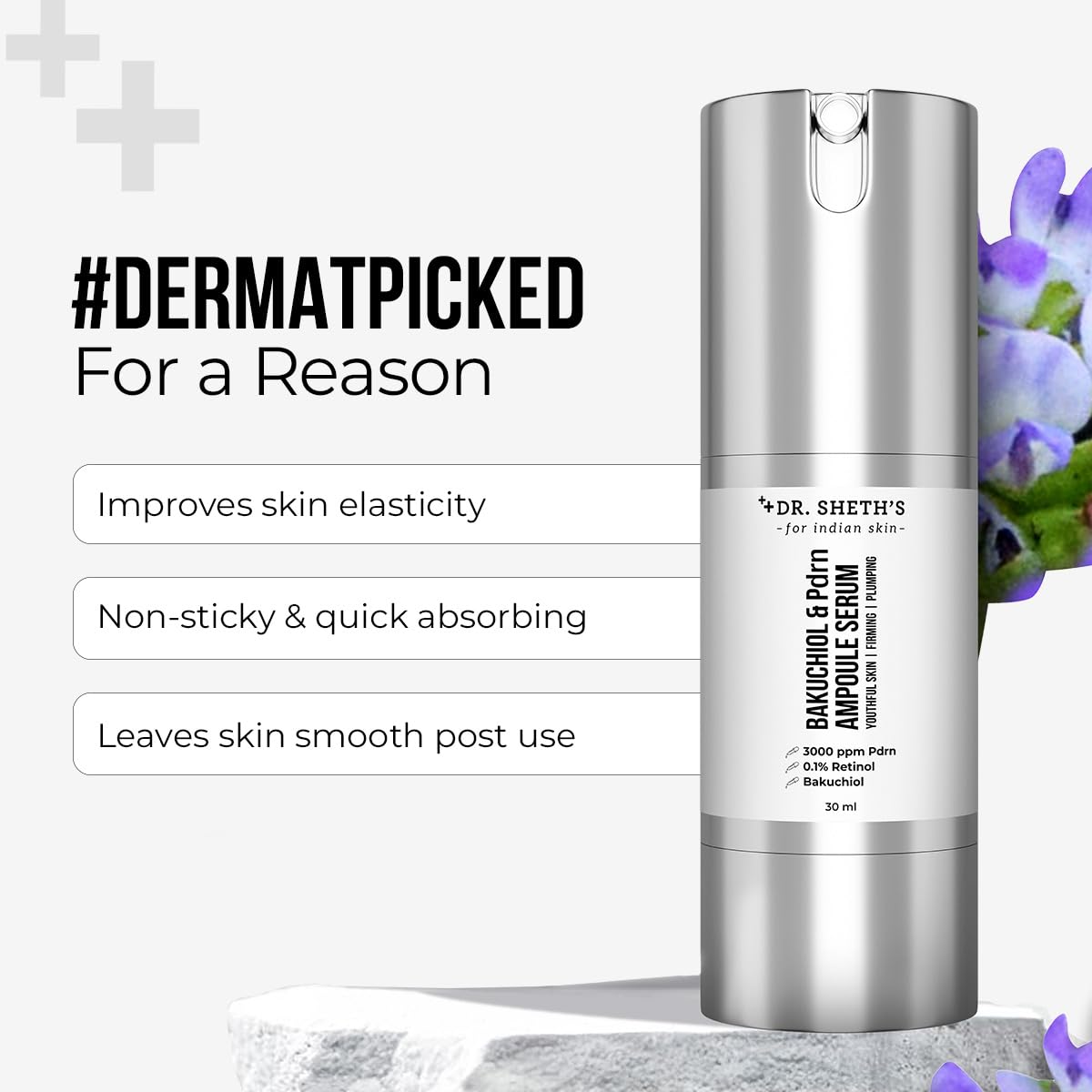 Dr. Sheth's Bakuchiol & Pdrn Ampoule Serum for Firms & Plumps Skin - 30ml