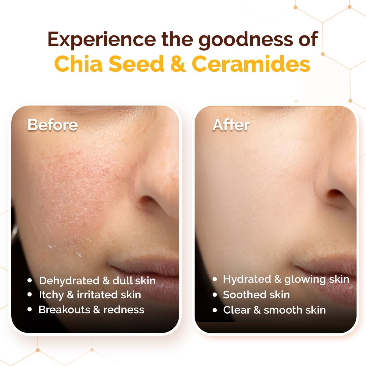 Mamaearth Chia Calming Sunscreen | Hydrated Glow & Sun Protection | For Dry, Normal & Sensitive Skin | 50 g