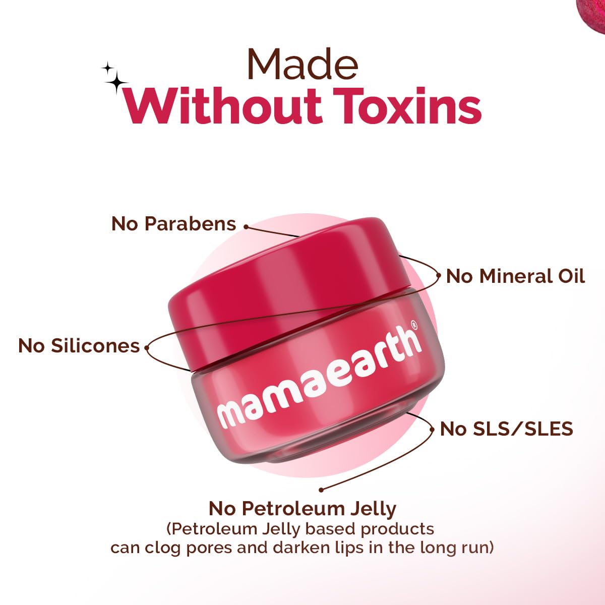 Mamaearth Beetroot Moisture Therapy Lip Balm | Heals, Brightens | 15g