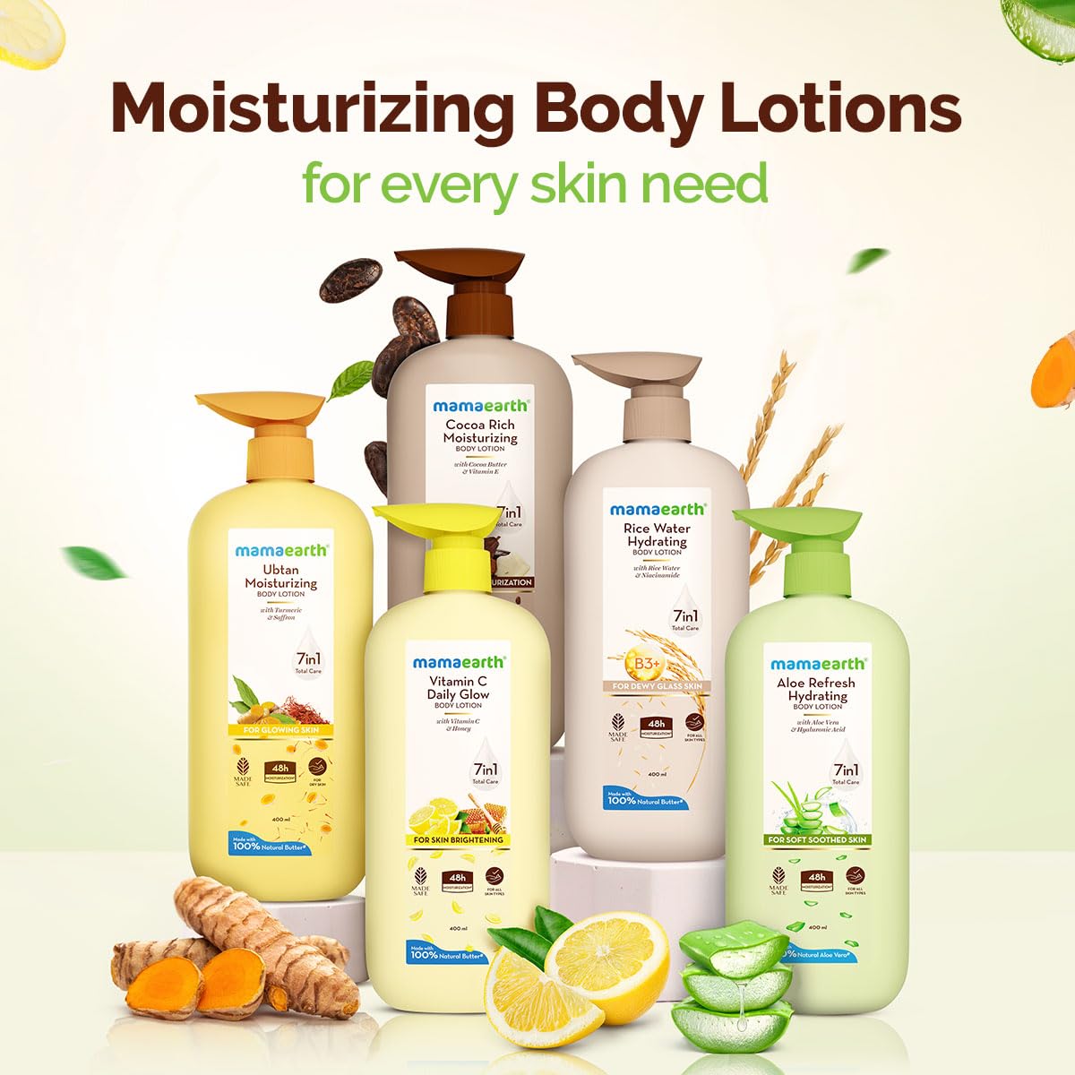 Mamaearth Aloe Refresh Hydrating Body Lotion For Soothing Skin - 400 ml