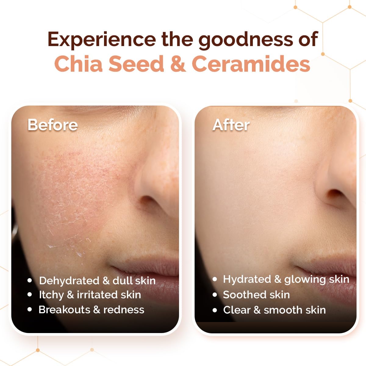 Mamaearth Chia Calming Face Cleanser | Gives Hydrated Glow | For Dry & Sensitive Skin | 180ml