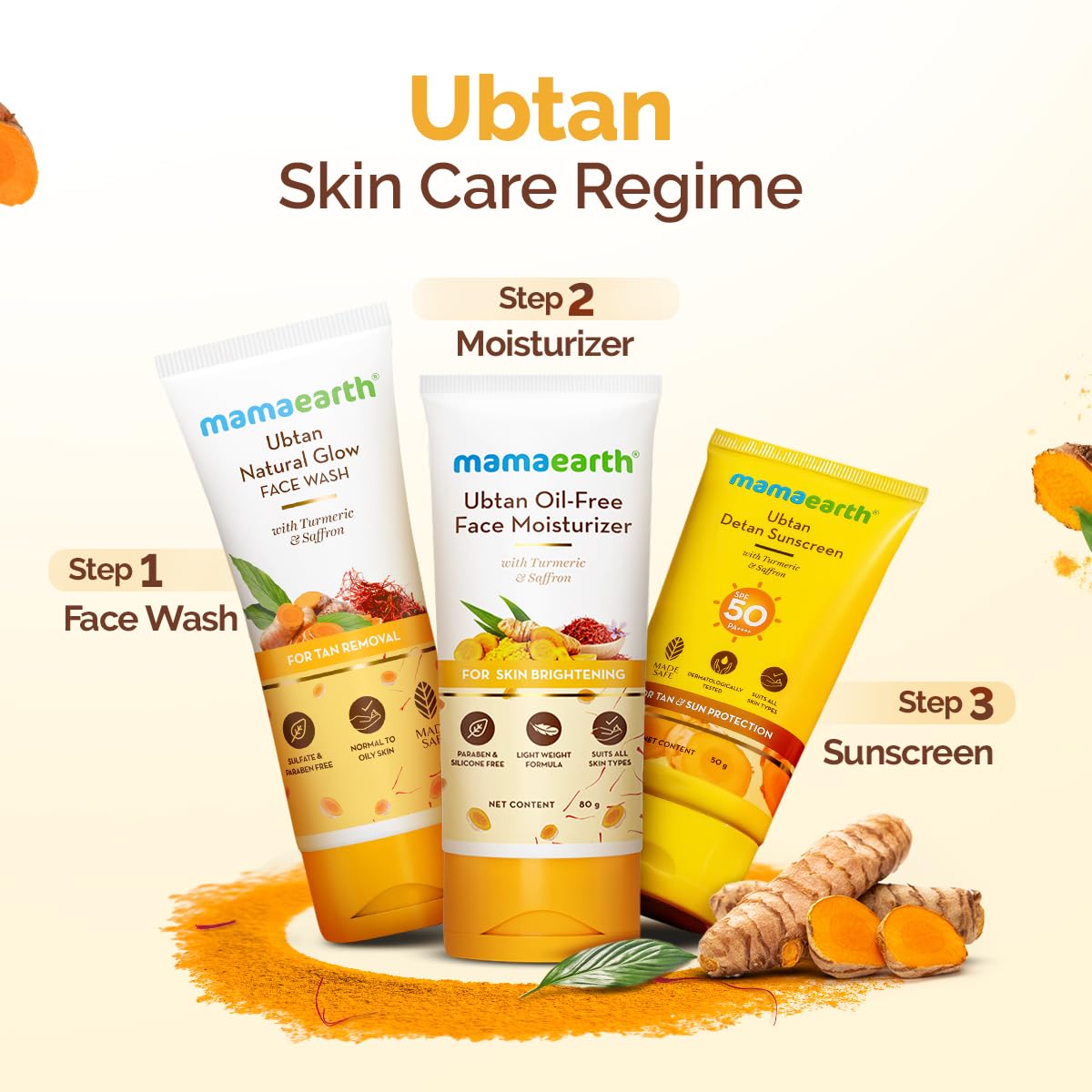 Mamaearth Ubtan Face Wash for Tan removal and Skin brightening 100/ 150 ml