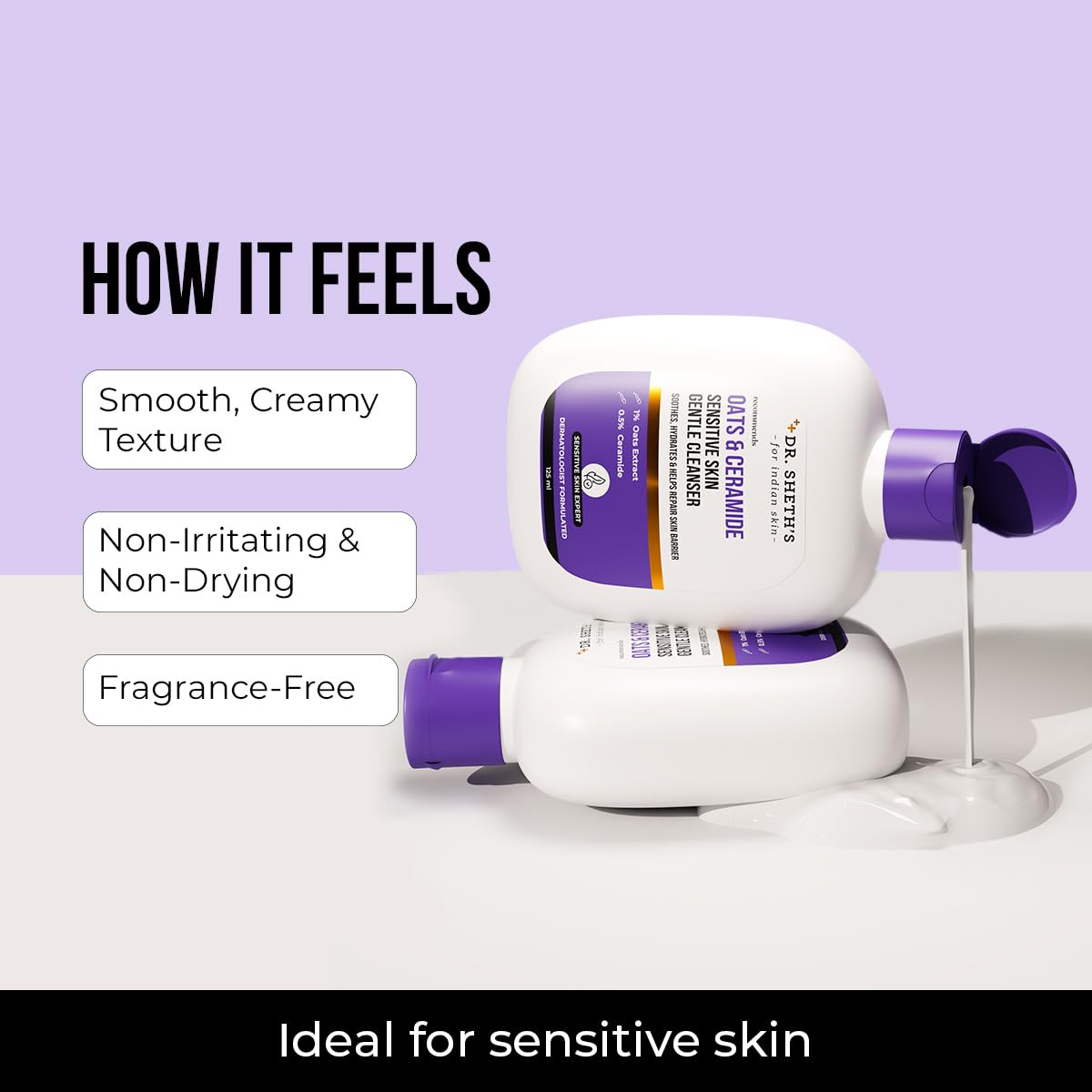 Dr. Sheth's Oats & Ceramide Sensitive Skin Gentle Cleanser | 125ml