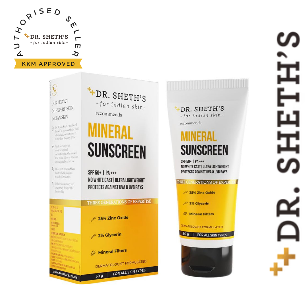 Dr. Sheth's Mineral Sunscreen SPF 50 PA+++ (50g)