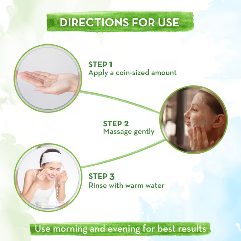Mamaearth tea tree face wash directions for use