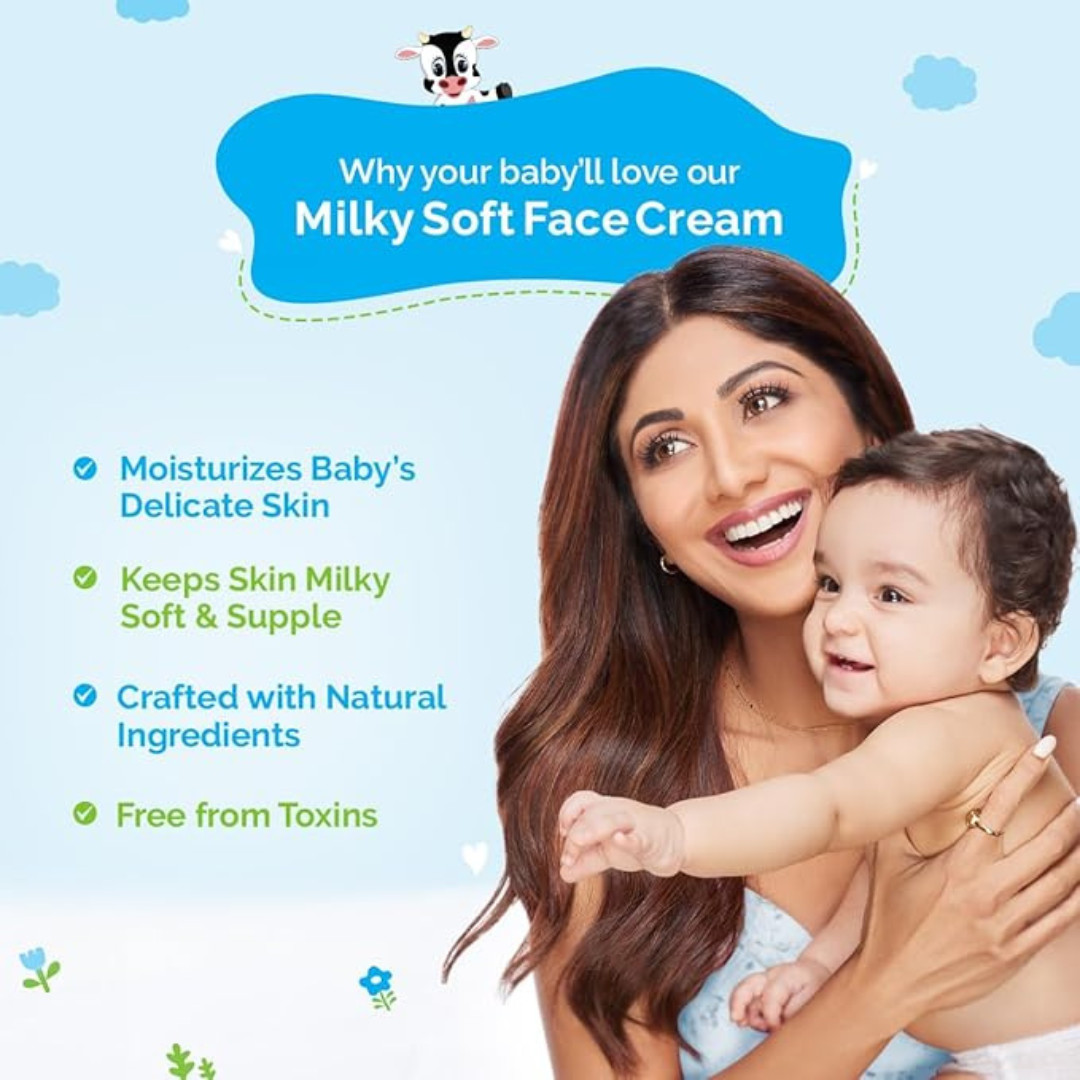 Mamaearth Kids Foaming Clean & Face Cream Duo (Face Wash 150 ml + Milky Soft Face Cream 60 g)