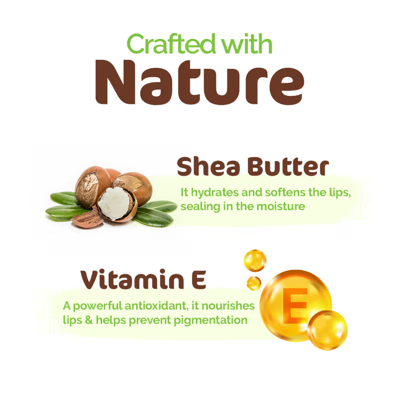 Mamaearth Nourishing 100% Natural Lip Balm with Vitamin E and Shea Butter for Soft & Supple Lips - 4 g