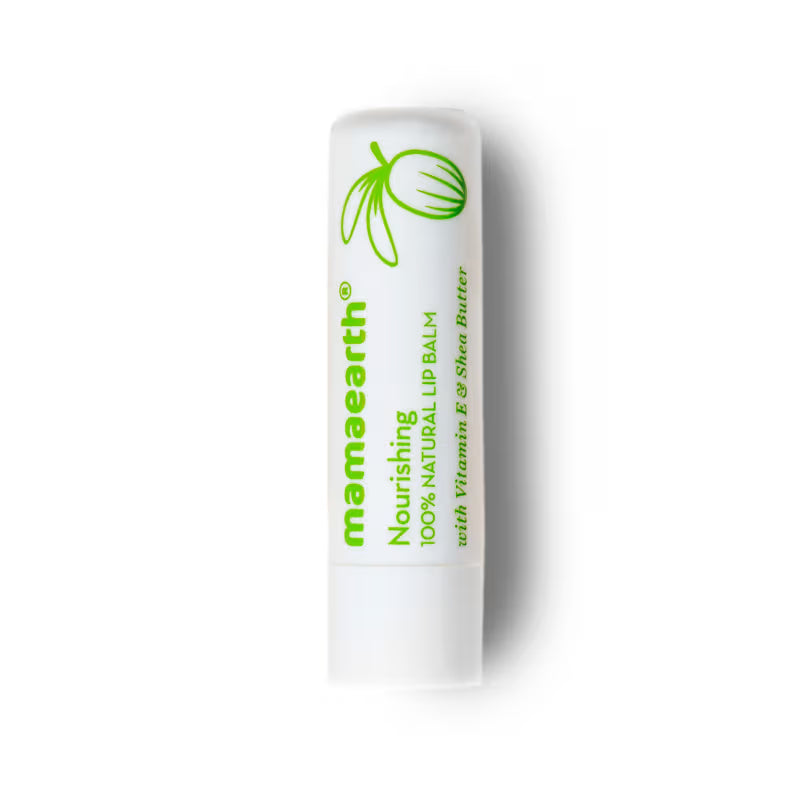 Mamaearth Nourishing 100% Natural Lip Balm with Vitamin E and Shea Butter for Soft & Supple Lips - 4 g