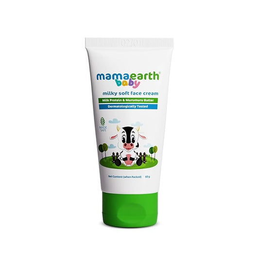 Mamaearth Milky Soft Natural Baby Face Cream for Babies (60 ml)