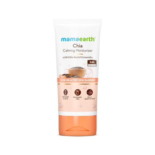 Mamaearth Chia Calming Moisturizer with Chia Seed | For Hydrated Glow | For Dry & Sensitive Skin | 80g