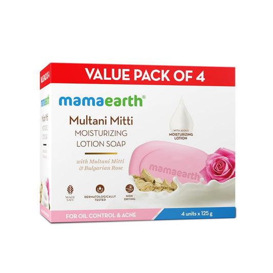 Mamaearth Moisturizing Lotion Soap (Pack of 125g x 4)