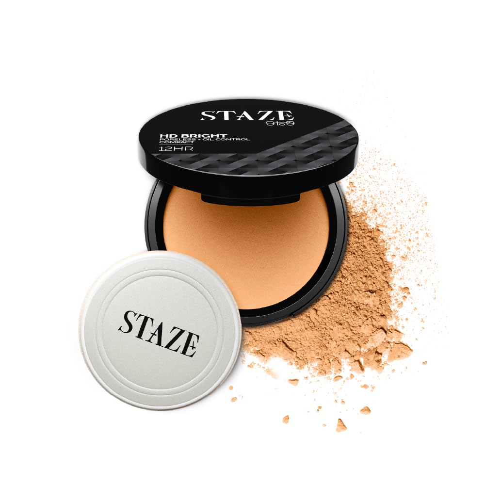 Staze 9to9 HD Bright Compact | Lightweight Microfine Formula with Vitamin E | 9g