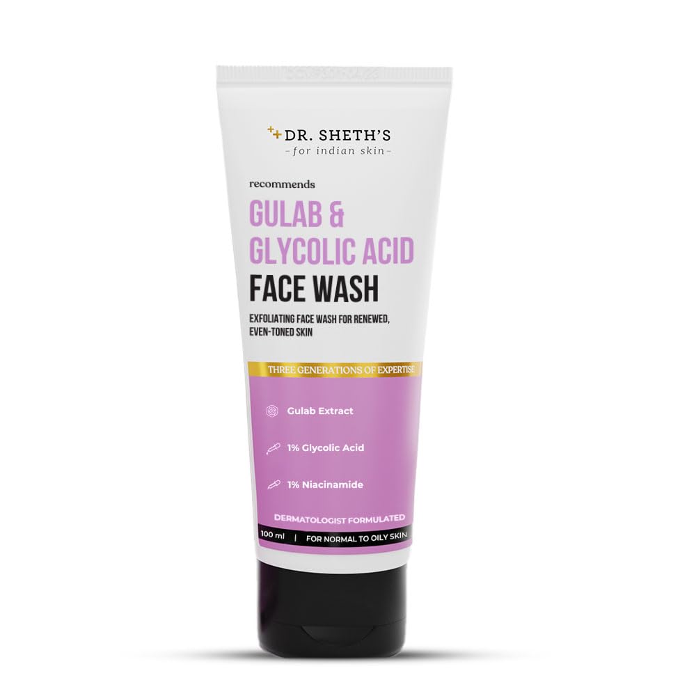 Dr. Sheth's Gulab & 1% Glycolic Acid Face Wash - 100g