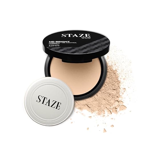 Staze 9to9 HD Bright Compact | Lightweight Microfine Formula with Vitamin E | 9g