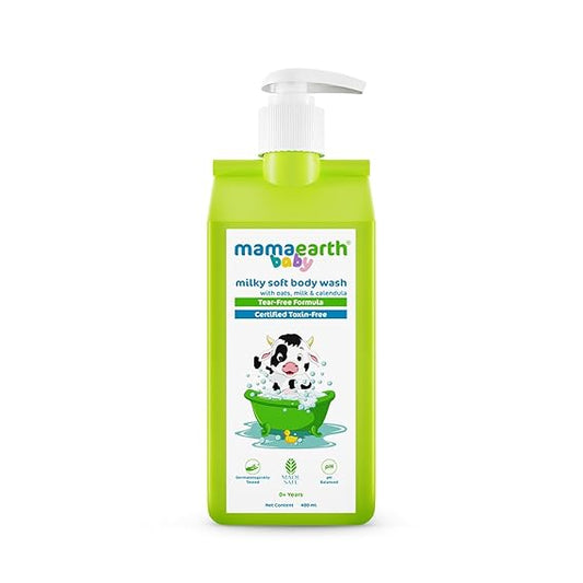 Mamaearth Milky Soft Body Wash for Babies with Oats, Milk and Calendula - 400 ml